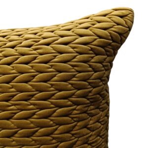 FODERA CUSCINO ARREDO INTRECCIO VELLUTO TRAPUNTATO 50X50 LINEA ORO