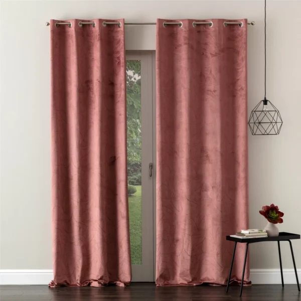 TENDA CONFEZIONATA GAIA VELLUTO JACQUARD C/BORHIE 140X280 LINEA ORO