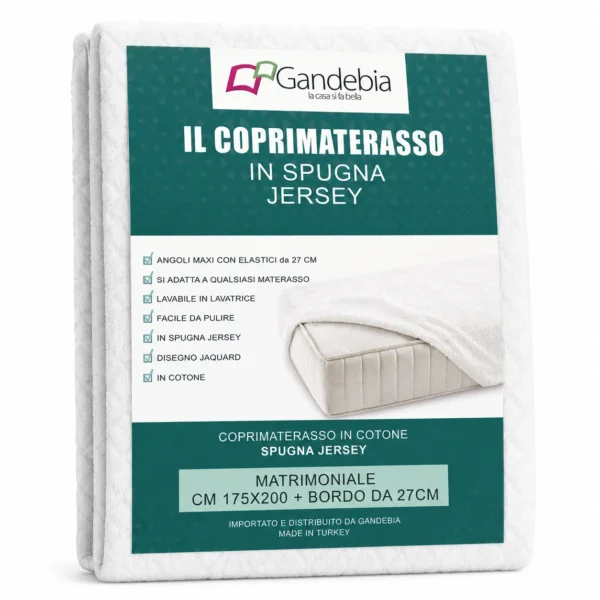 Coprimaterasso Spugna Jersey Matrimoniale Gandebia
