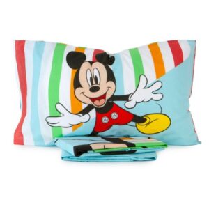 Completo Lenzuola Mickey Piazzato Singolo Hermet