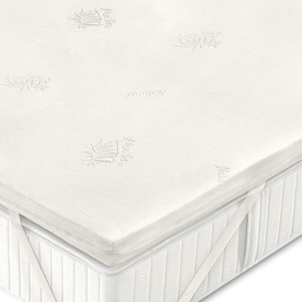 Topper Matrimoniale Bed Memory Foam Aloe Vera cm 160X190X4 - Arrotolato Borsa tnt Cilindrica -Soffim