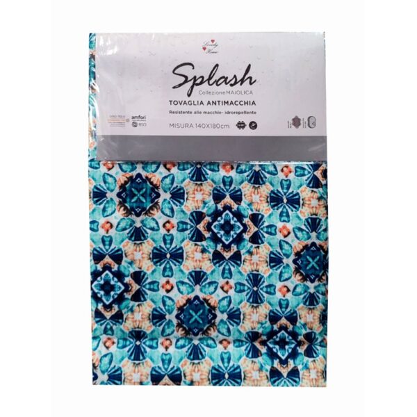 Tovaglia Splash Antimacchia Maiolica 140X230 Zambetti - immagine 4