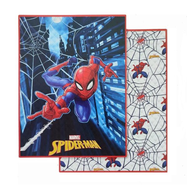 TRAPUNTA SINGOLO MICROFIBRA SPIDERMAN NOVIA