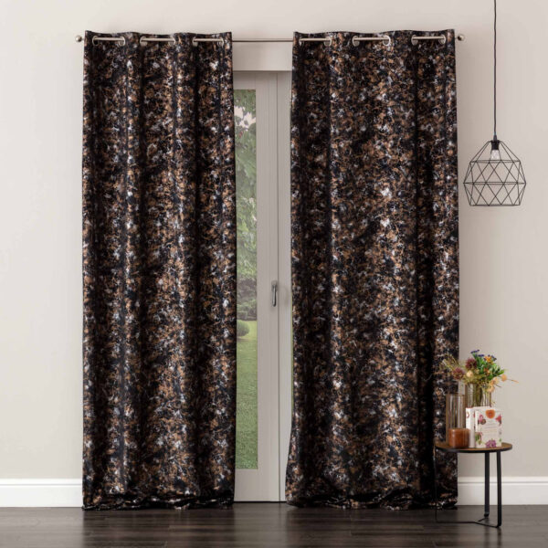 TENDA CONFEZIONATA RIAD VELLUTO PANNELLO 140X280 C/BORCHIE LINEA ORO