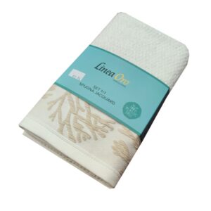 Asciugamano Con Ospite Linea Oro Mediterranea Jacquard