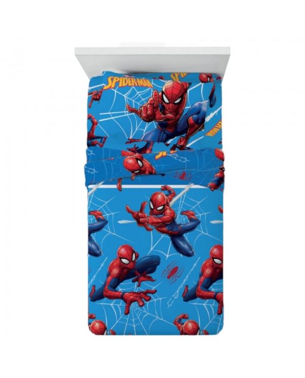 COMPLETO LENZUOLA SINGOLO IN COTONE SPIDERMAN
