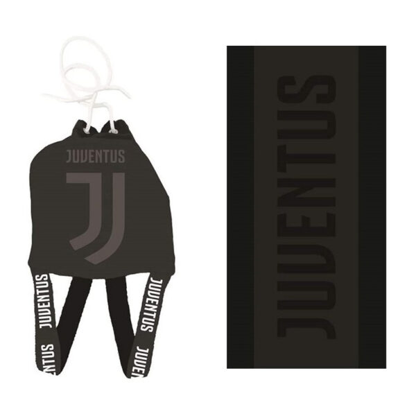 Telo Mare con Sacca in Spugna Juventus Hermet