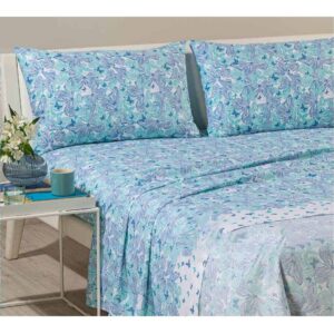 COMPLETO LENZUOLA COTONE LAGO  PIAZZA E MEZZA FRANCESE 2 FEDERE CALEFFI