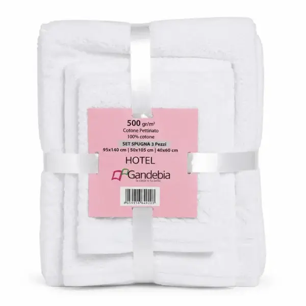 TRIS SPUGNA HOTEL 500GR JACQUARD GANDEBIA