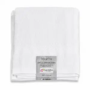 ASCIUGAMANO CON OSPITE SPUGNA 1+1 TINTA UNITA ZAIRA 500GR GANDEBIA