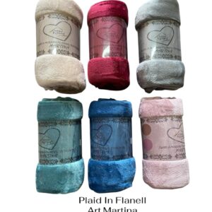 PLAID FLANELLA TINTA UNITA MARTINA 200X220 RENEE
