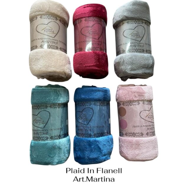 PLAID FLANELLA TINTA UNITA MARTINA 200X220 RENEE