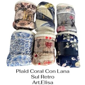 PLAID AGNELLATO STAMPATO ELISA 130X160 RENEE LEGRAND