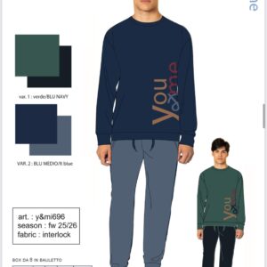 PIGIAMA UOMO SERAFINO INTERLOCK YMI696 Y&M