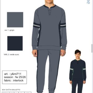PIGIAMA UOMO SERAFINO INTERLOCK YMI711 Y&M PIGIAMA UOMO SERAFINO INTERLOCK YMI711 Y&M