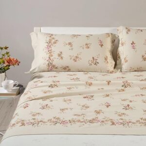 COMPLETO LENZUOLA FLANELLA FIORDALISO MATRIMONIALE CALEFFI