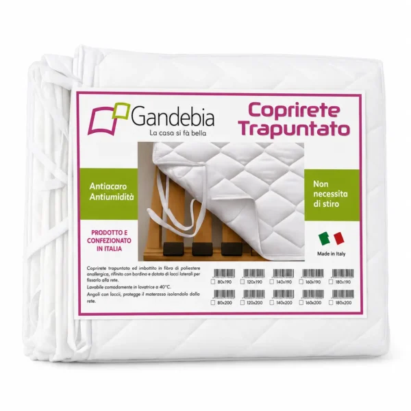 COPRIRETE MATRIMONIALE TRAPUNTATO GANDEBIA